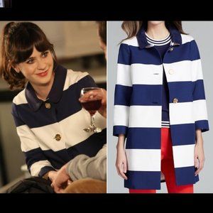 Kate Spade New York Franny 3/4-sleeve Striped Coat
